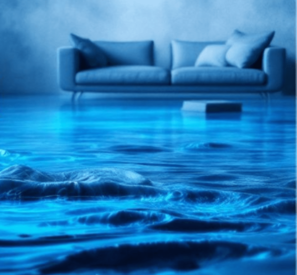 flooded home needs water damage restoration immediately