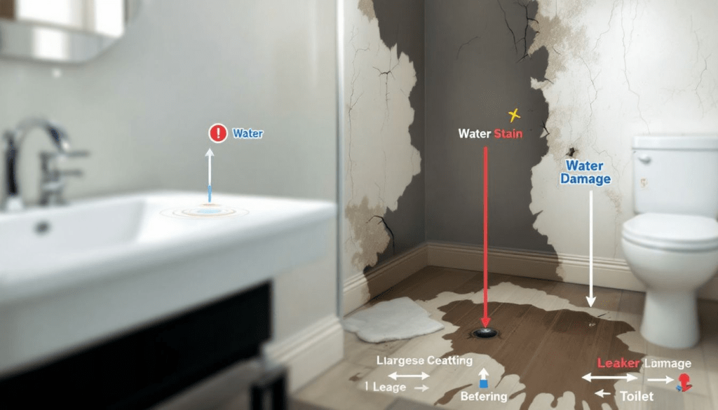 water damage in Huntington Beach bathroom